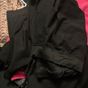 Black mandala scrub pants